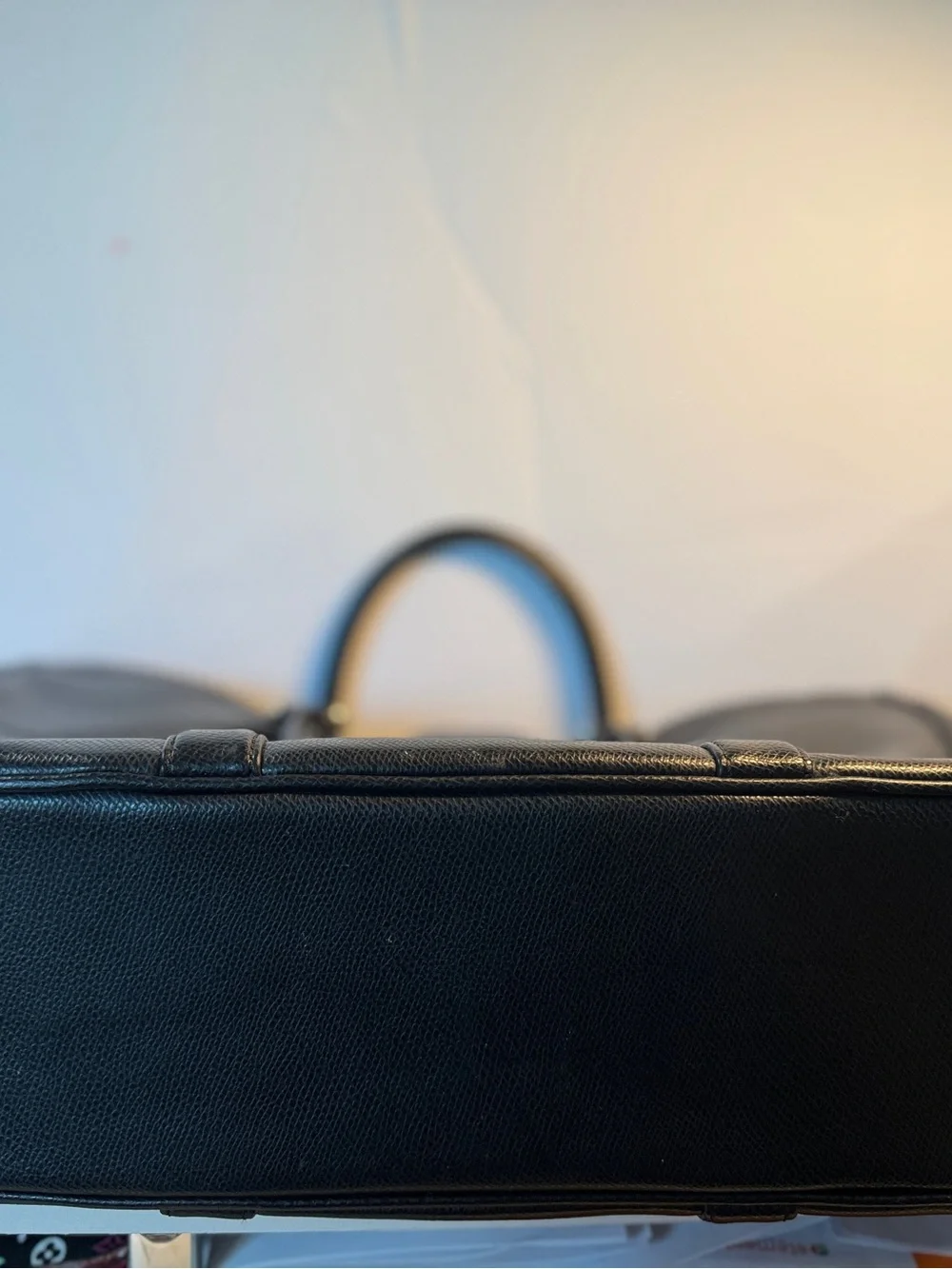 Coach Black Leather Brief Bag - Men unisex leather laptop